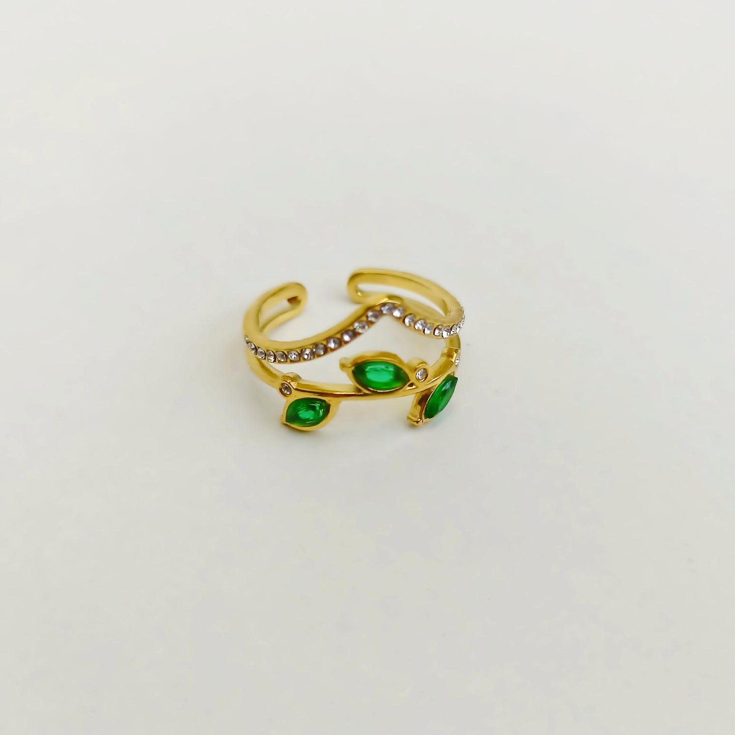 Bague NOUR perle verte