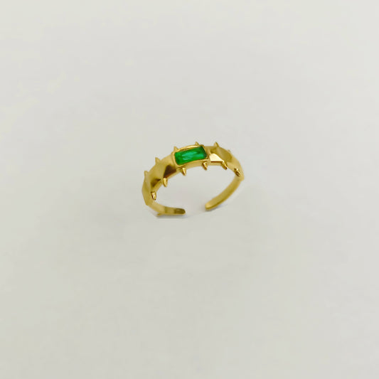 Bague ALIX perle verte